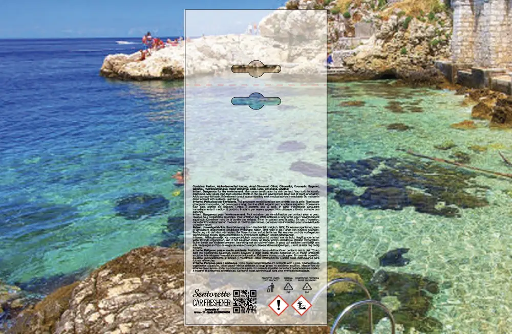 Шаблон персонализированной упаковки ароматизатора для автомобиля, аромат:﻿Зеленое море для здоровья